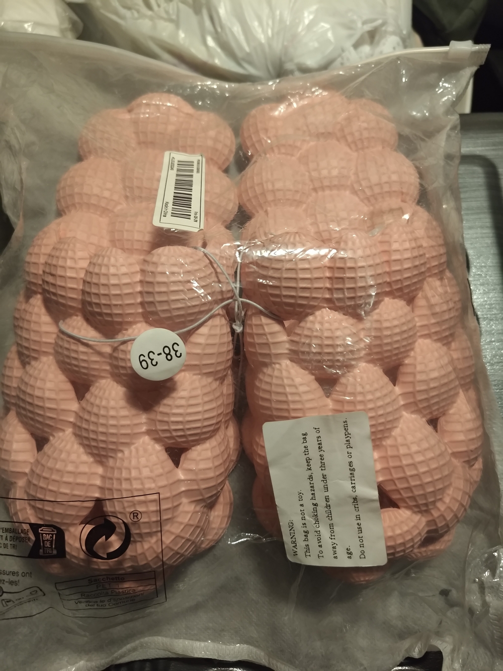 Bubble Slides Pink New Size 7.5-8 Women